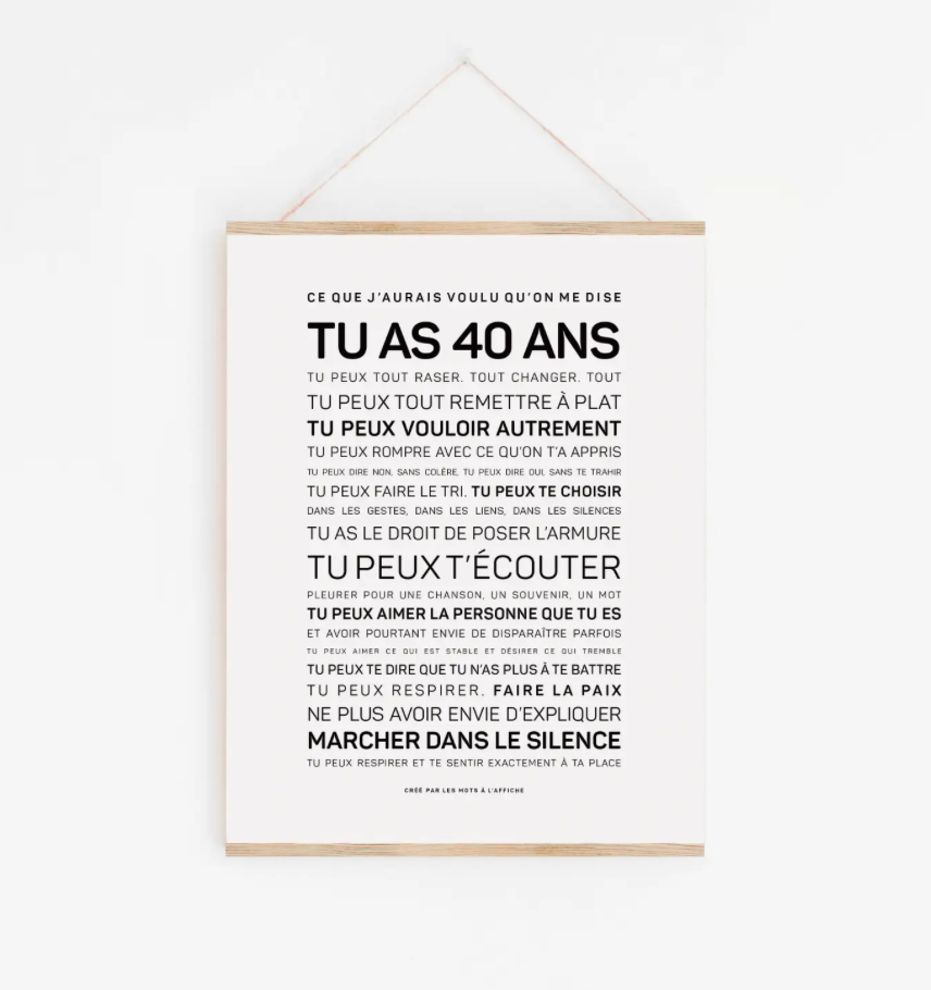 Affiche 40 ans – Ce que j’aurais aimé qu’on me dise A6