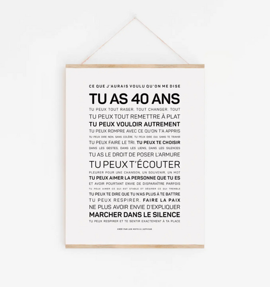 Affiche 40 ans – Ce que j’aurais aimé qu’on me dise A6