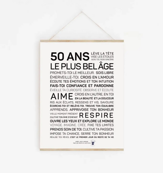 Affiche 50 ans – Ce que j’aurais aimé qu’on me dise A6