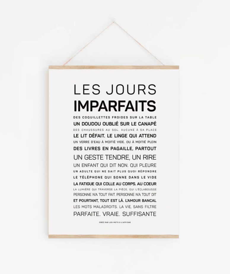Affiche Les jours imparfaits A6