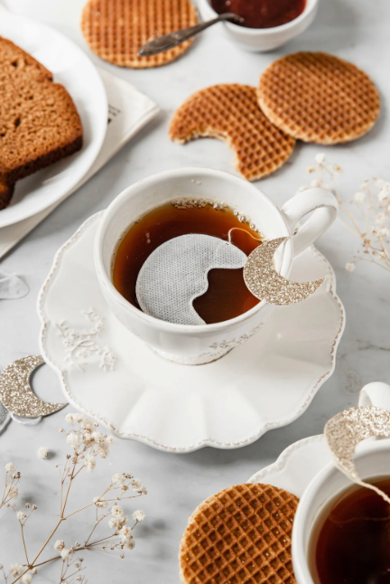 Sachets personnalisés « Mouffle / Lune » – Tisane Citron Verveine (x5)