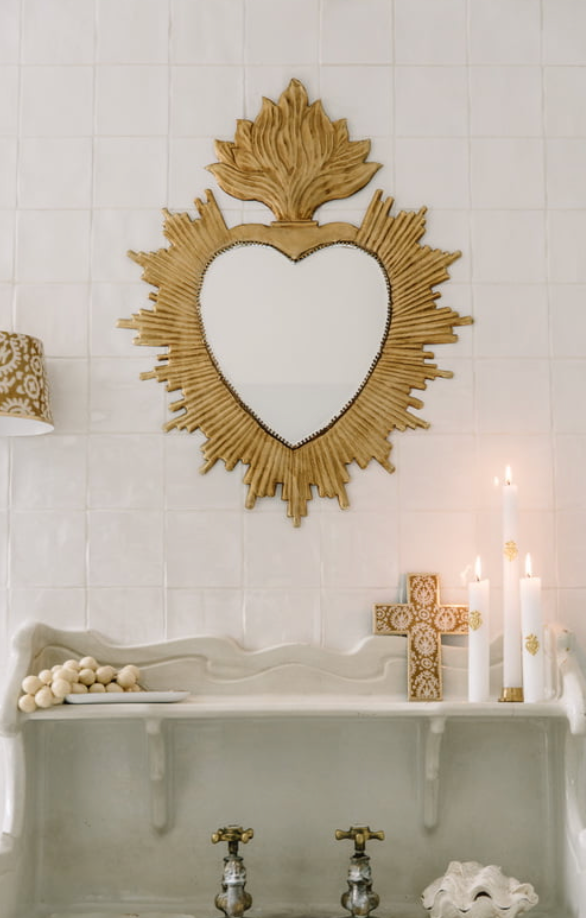 Miroir Cœur Ex-Voto - RADIEUX