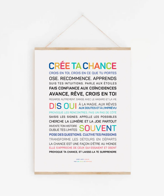 Affiche Crée ta chance - couleurs