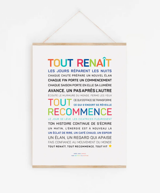 Affiche Tout renaît - couleurs