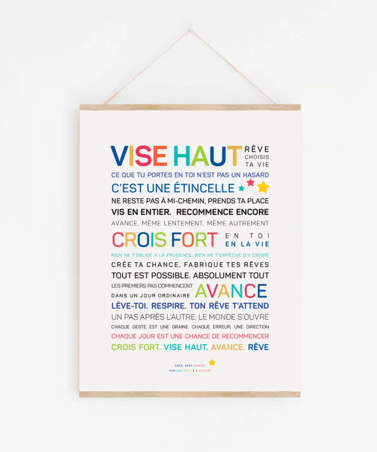 Affiche Vise haut - couleurs