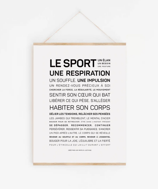 Affiche Le sport