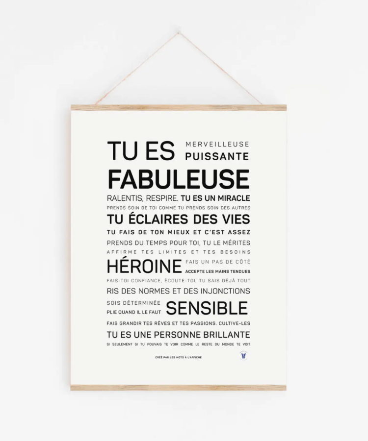 Affiche Tu es fabuleuse