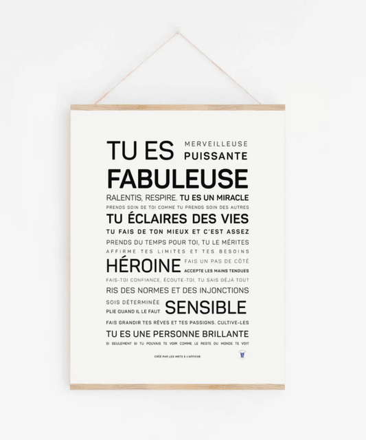 Affiche Tu es fabuleuse