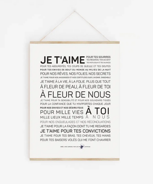 Affiche Je t'aime