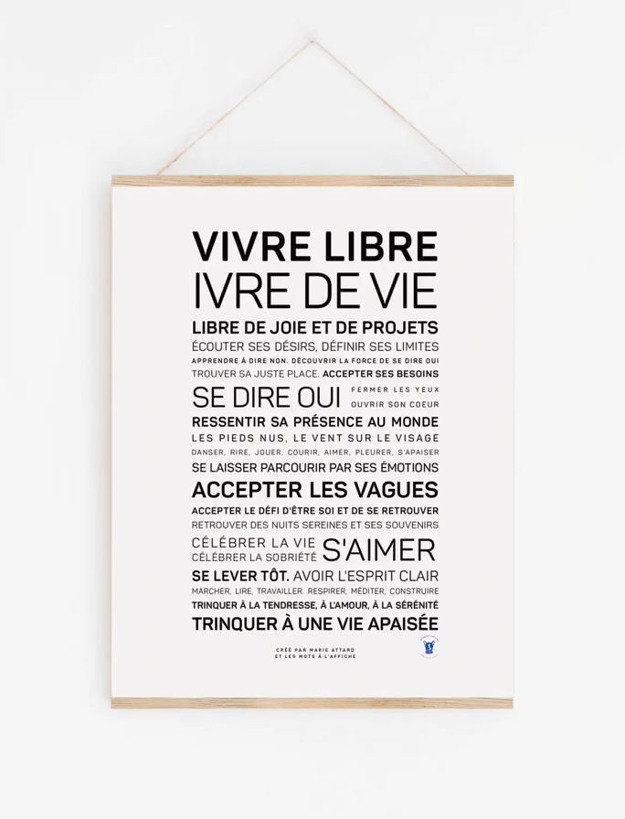 Affiche Vivre libre