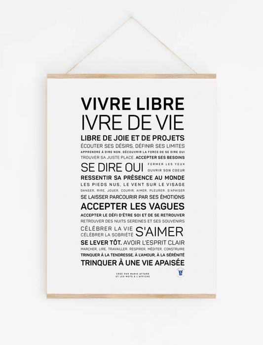 Affiche Vivre libre
