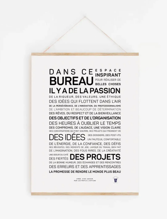 Affiche Dans ce bureau