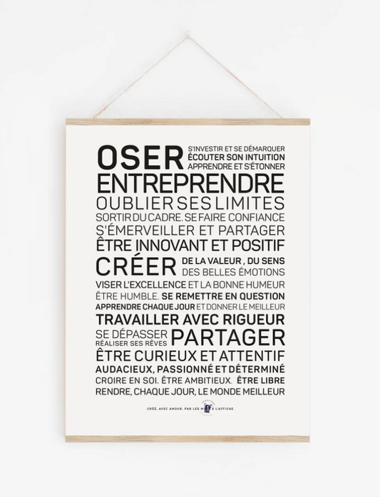 Affiche Oser entreprendre