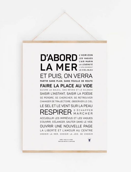 Affiche D'abord la mer