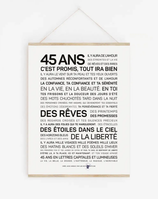 Affiche 45 ans