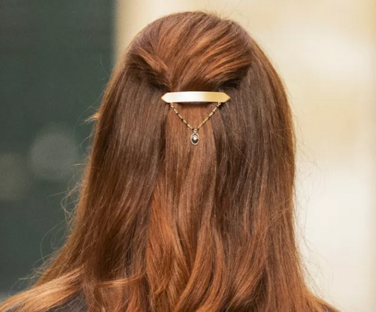 Barrette Cheveux Hortense Médaillon - Doré