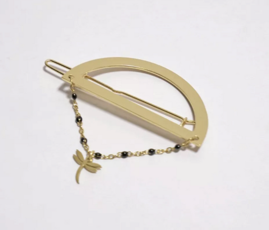 Barrette Cheveux Hortense Libellule - Doré