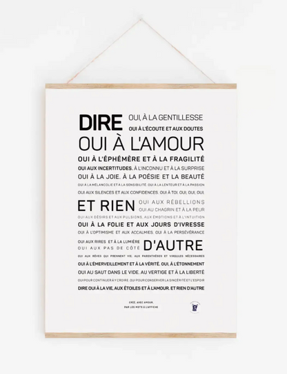 Affiche Dire oui à l'amour