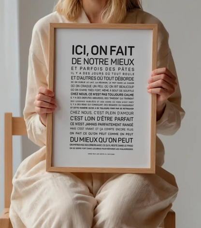 Affiche On fait de notre mieux