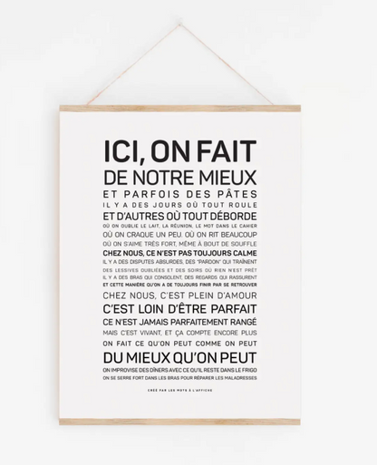 Affiche On fait de notre mieux