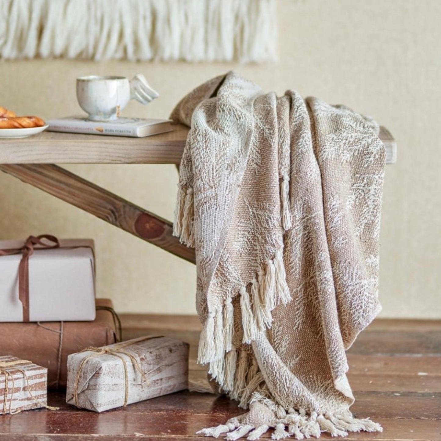 Gabriela Plaid, Marron, Coton recyclé