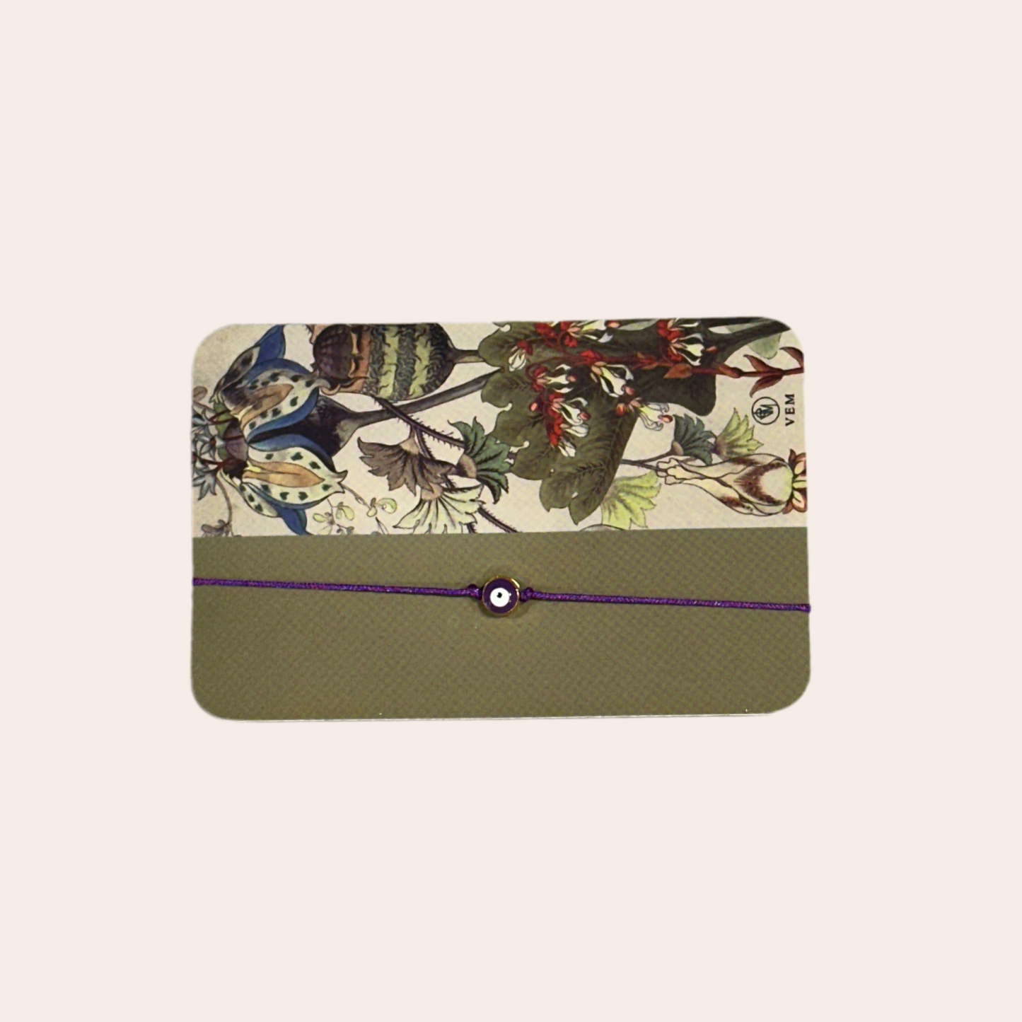Bracelet en fil et porcelaine - Oeil