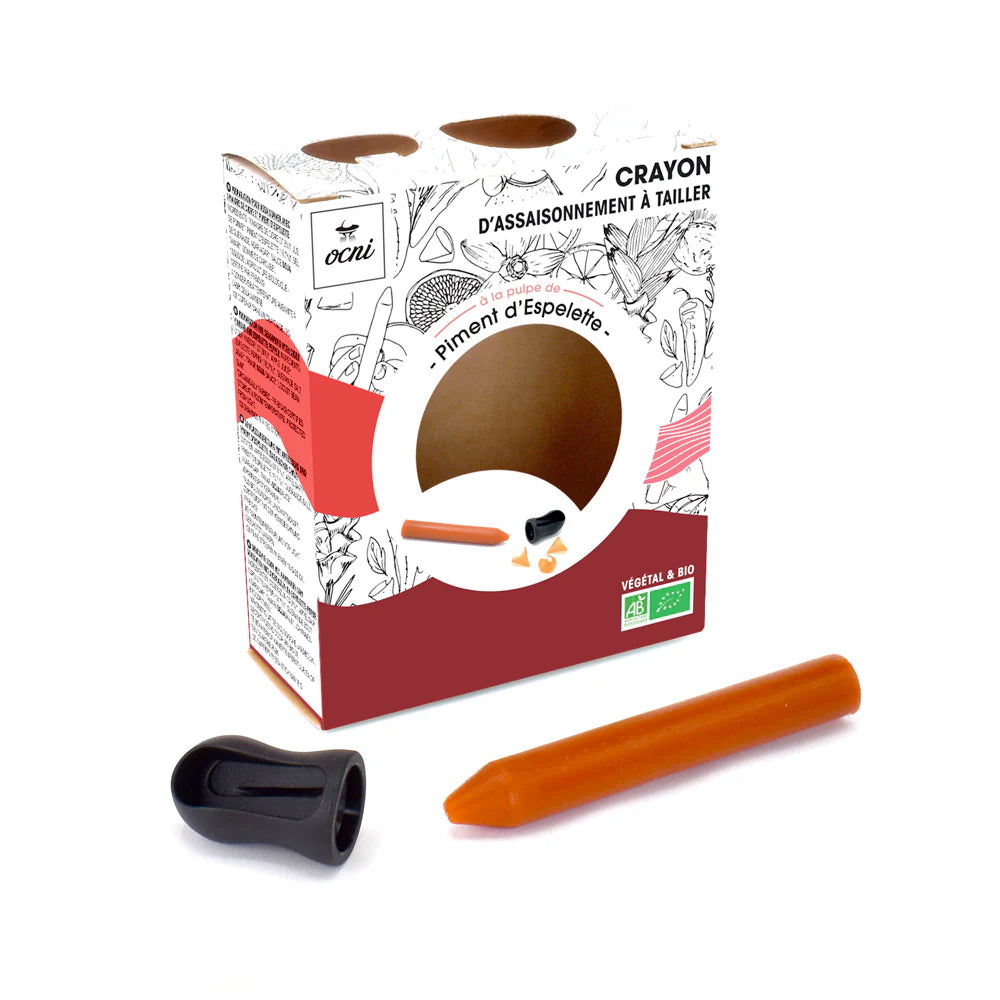 Crayon d’assaisonnement Piment d'Espelette – Coffret avec taille-crayon – OCNI