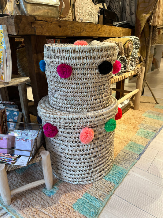 Panier a linge - Pompon