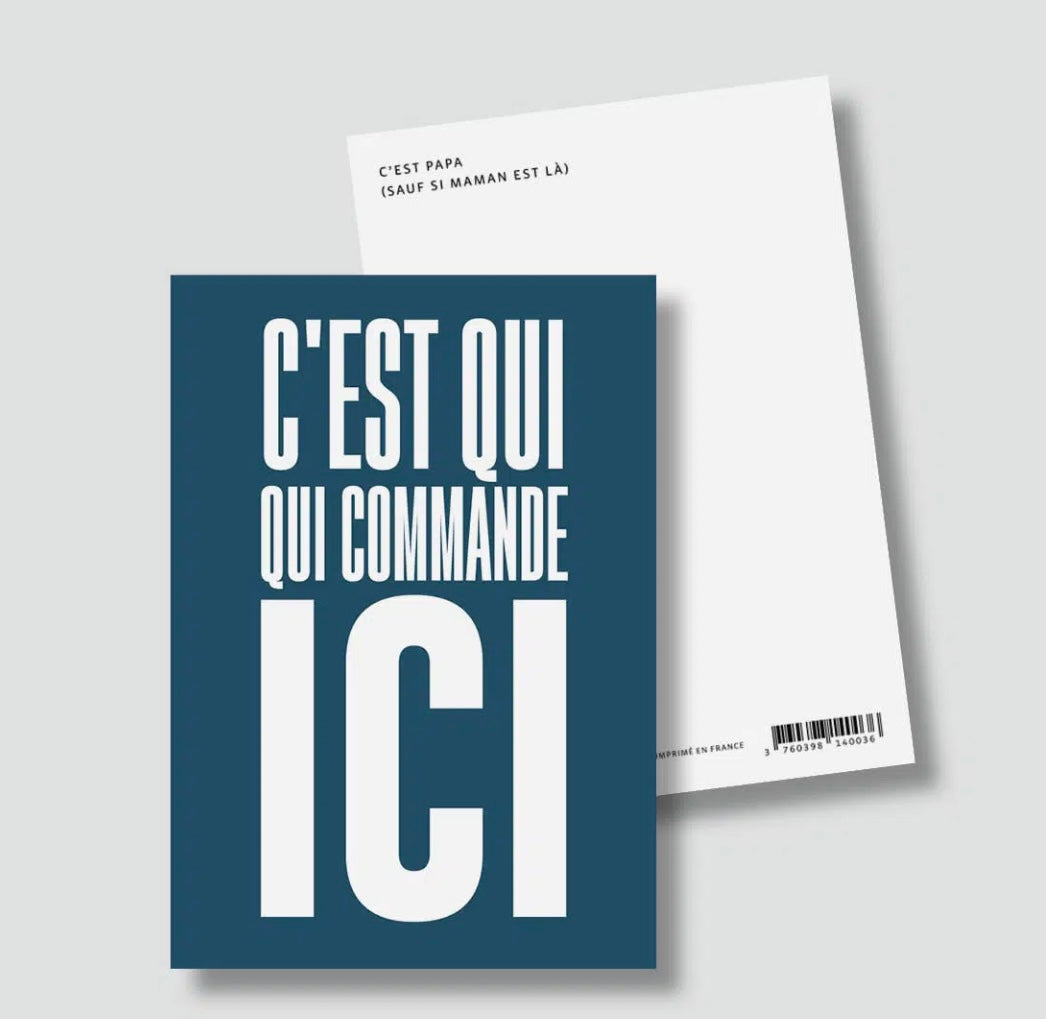 Carte à cocher - « C’est qui qui commande ici »