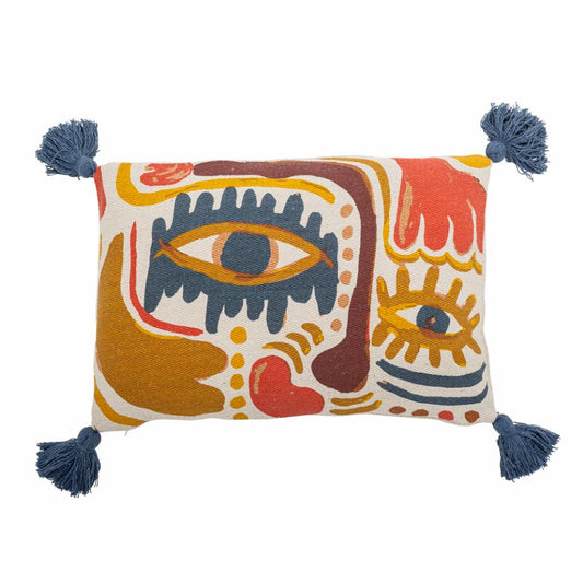 Horus Coussin, Orange, Coton recyclé