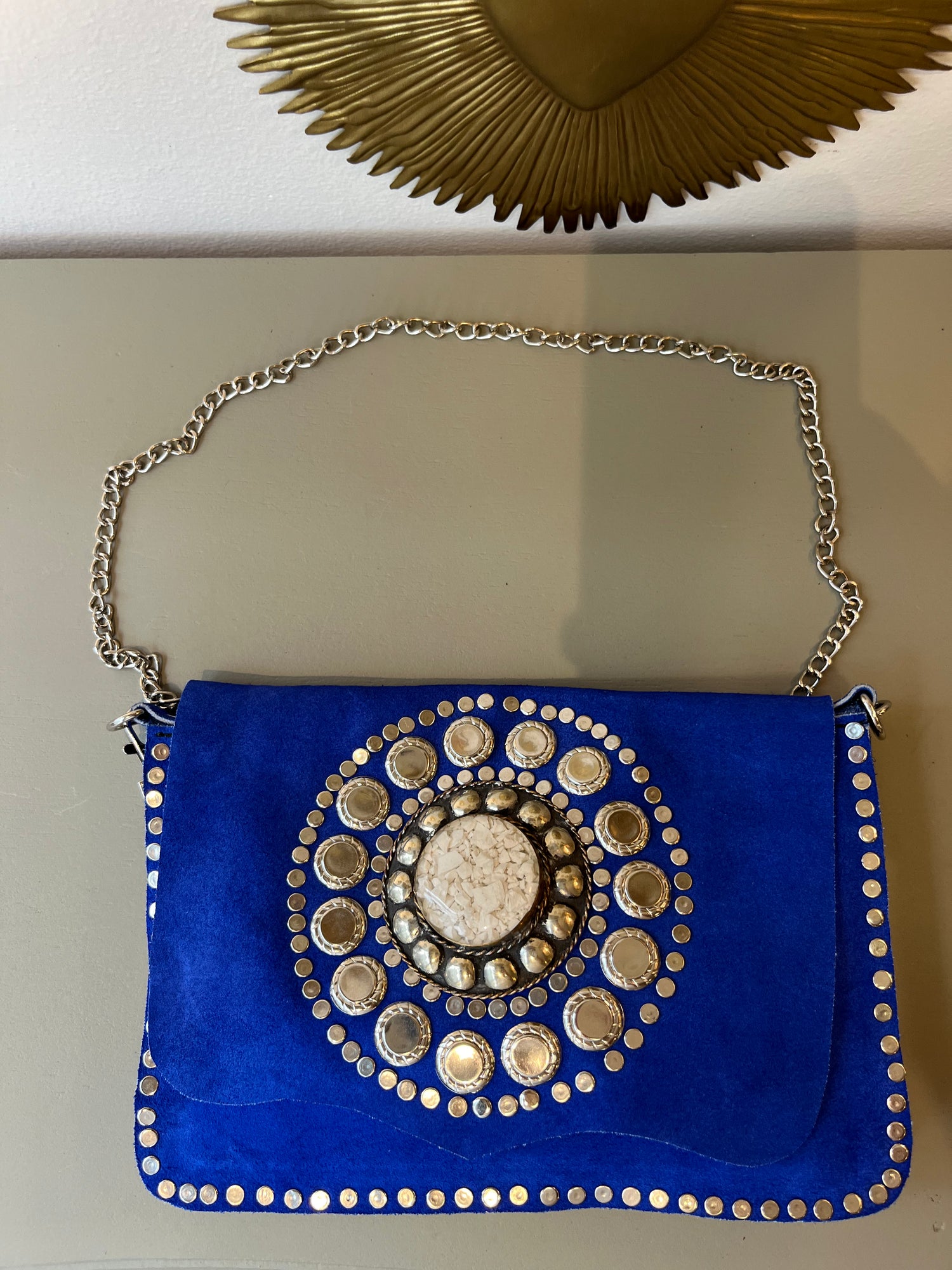 Sac pochette bandouli re cuir femme 25X17 cm JANAYA