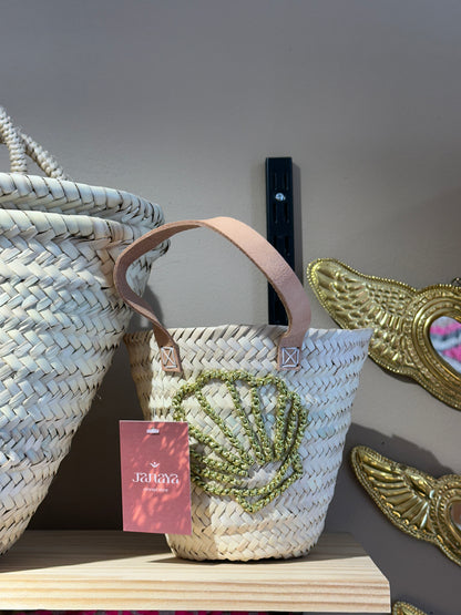 Petit panier brodé artisanal fruits