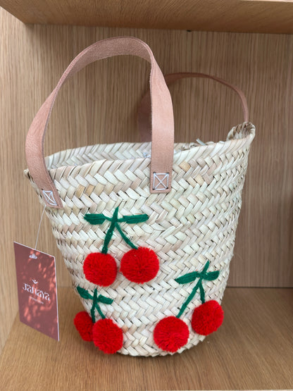 Petit panier brodé artisanal fruits