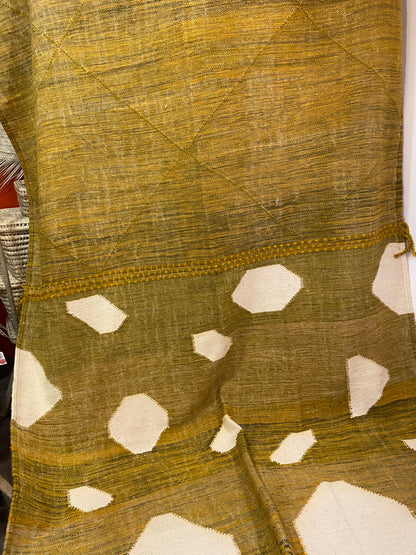 Modèle d’exposition : Tapis berbère vert et beige - Kilim