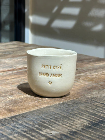 Céramiques Artisanales - Tasses en Grès Blanc