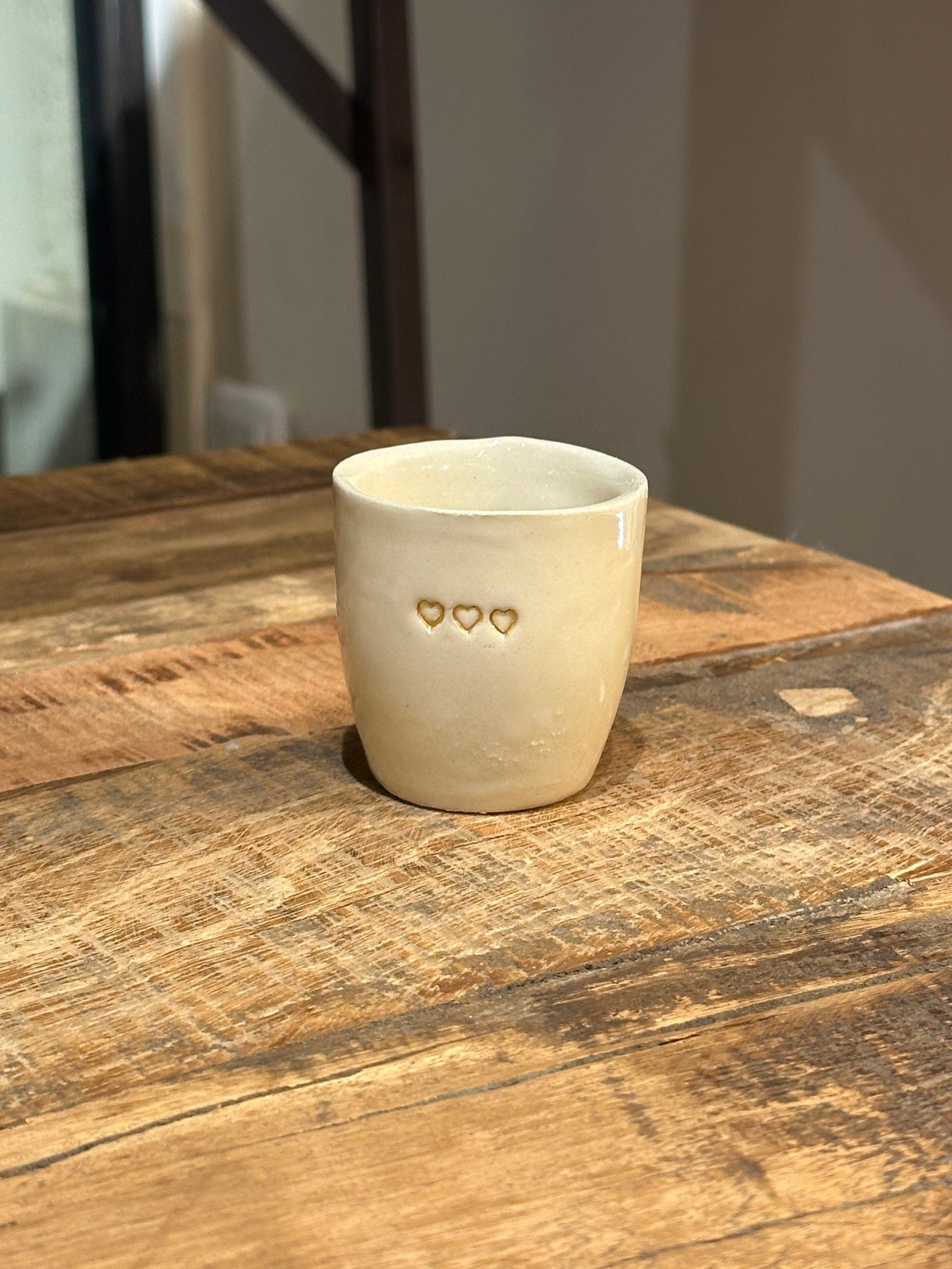 Céramiques Artisanales - Ristretto en grès blanc