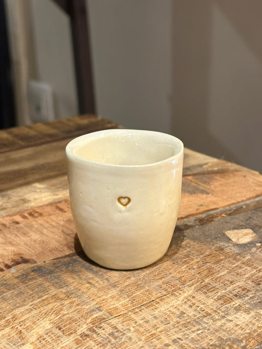 Céramiques Artisanales - Ristretto en grès blanc