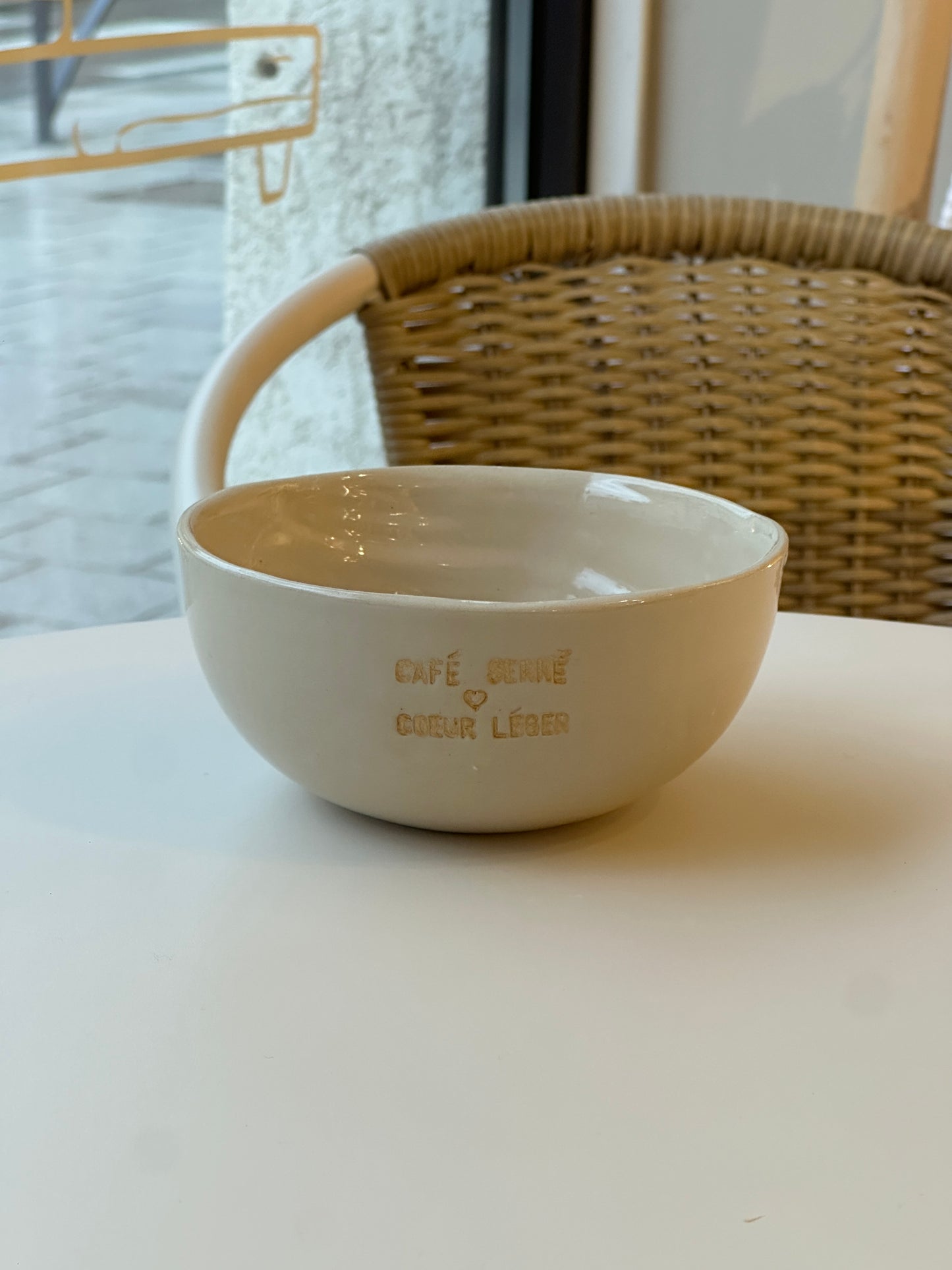 Céramiques Artisanales - Bol en grès blanc