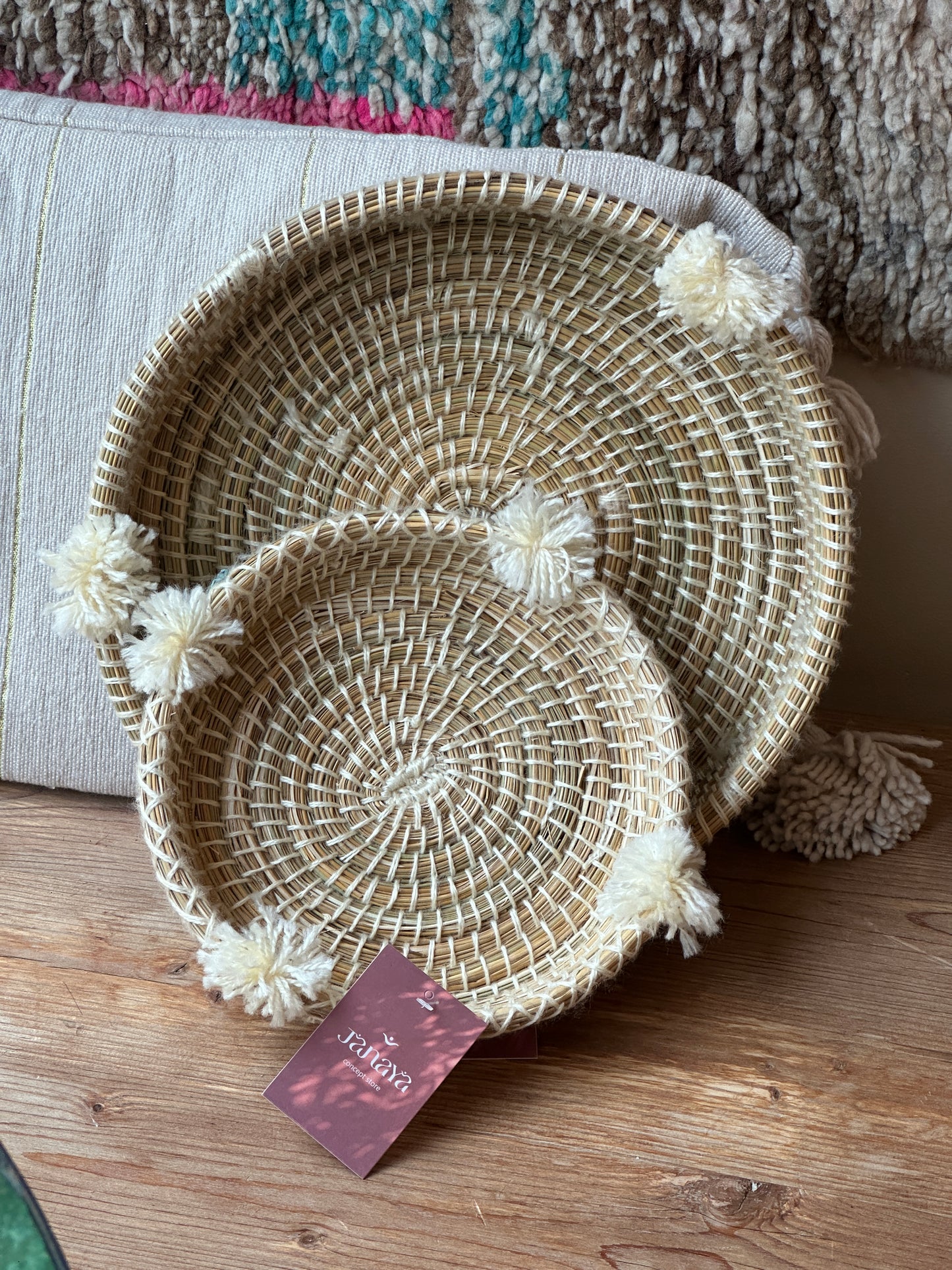 Plateau artisanal osier bicolore