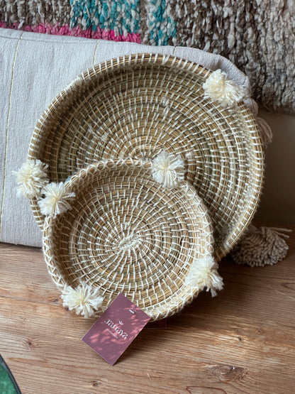 Plateau artisanal osier bicolore