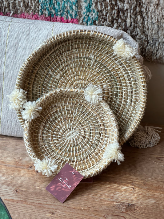 Plateau artisanal osier bicolore