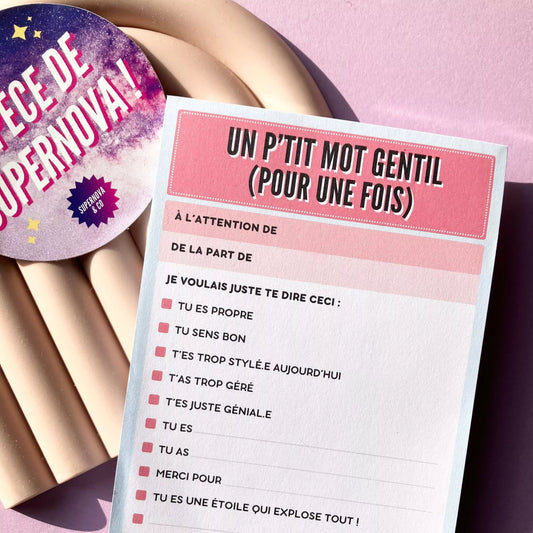 Bloc-notes Un P’tit Mot Gentil – A6