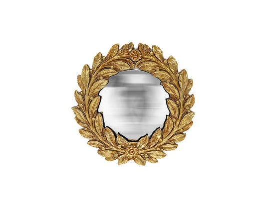 Miroir convexe couronne doré 15,8 cm