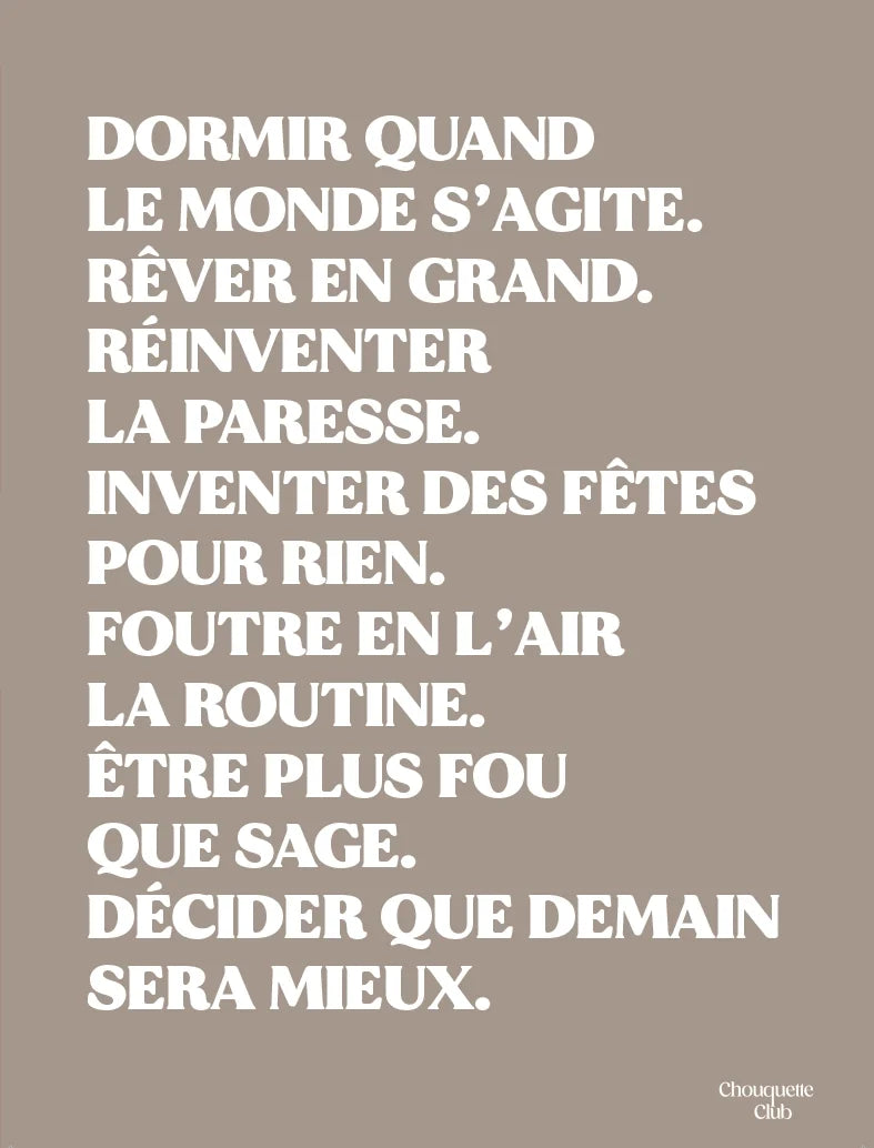 Poster Mantra n°5 Rêver en grand beige – A2 – vue 2
