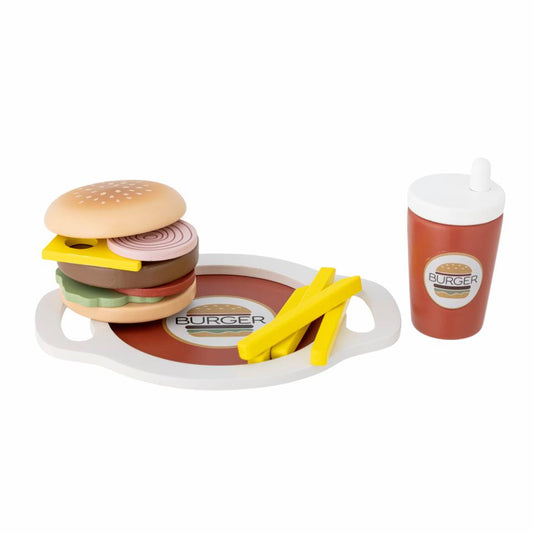 Jools Set de jeu Fast Food - aliments - Marron, FSC®100%