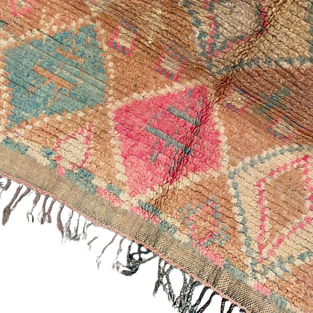 Tapis berbère coloré 277 x 157 - tapis Boujaad Marocain - Tapis artisanal