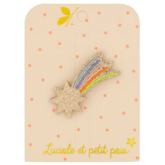 Barrette étoile filante - Multicolore jaune