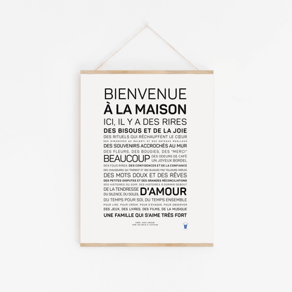 Affiche Bienvenue à la maison: MINI A6 10.5 x 14.8 mm