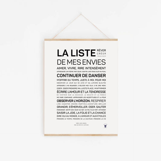 Affiche La liste de mes envies