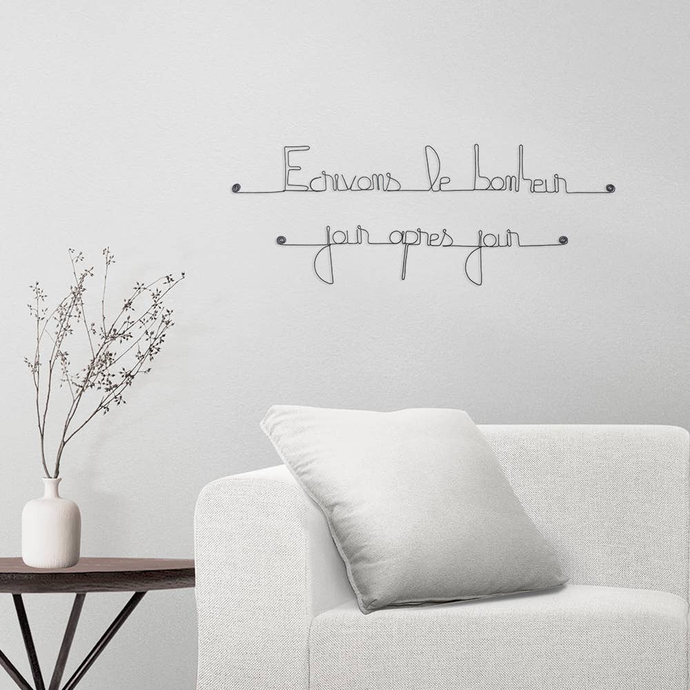 Citation Murale "Écrivons le bonheur jour après jour"